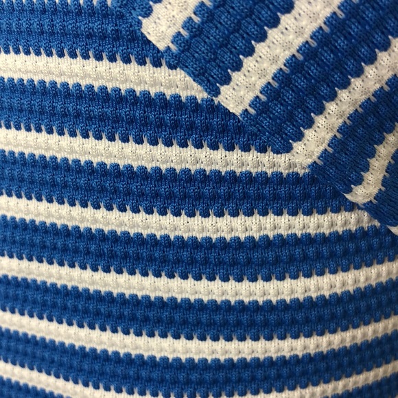 Ralph Lauren Blue Mitered Mio Stripe Lace Back One-Piece Swimwear Size M - Picture 5 of 10